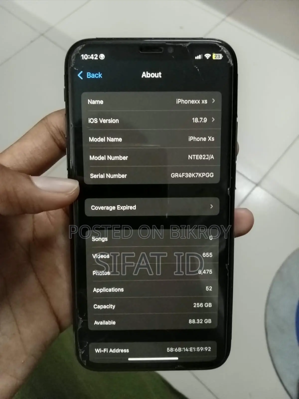 Apple iPhone XS 256 GB Black