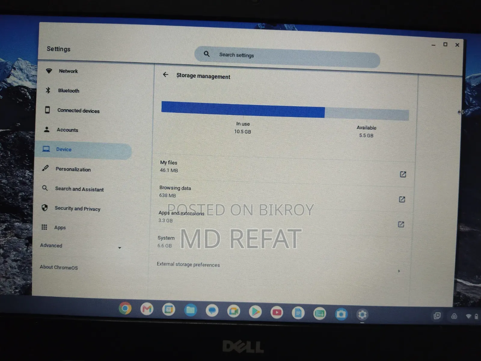 Laptop Dell Chromebook 11 4GB Intel Celeron eMMC 16 GB