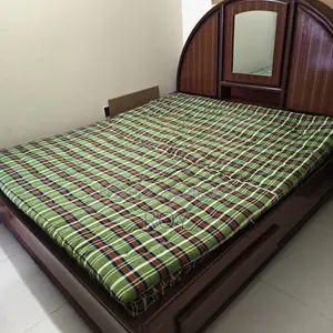 King Size Wood Veneer Plywood Bed + Jajim