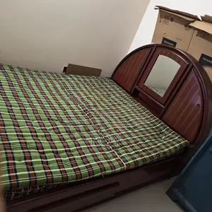 King Size Wood Veneer Plywood Bed + Jajim