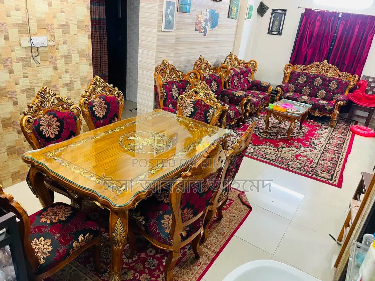 সেগুন কাঠের ডাইনিং টেবিল বিক্রি হবে