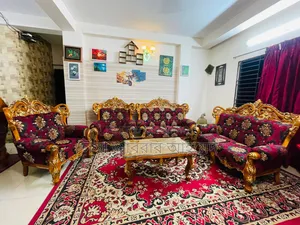 সেগুন কাঠের ৬ সিটের সোফা টেবিল সহ