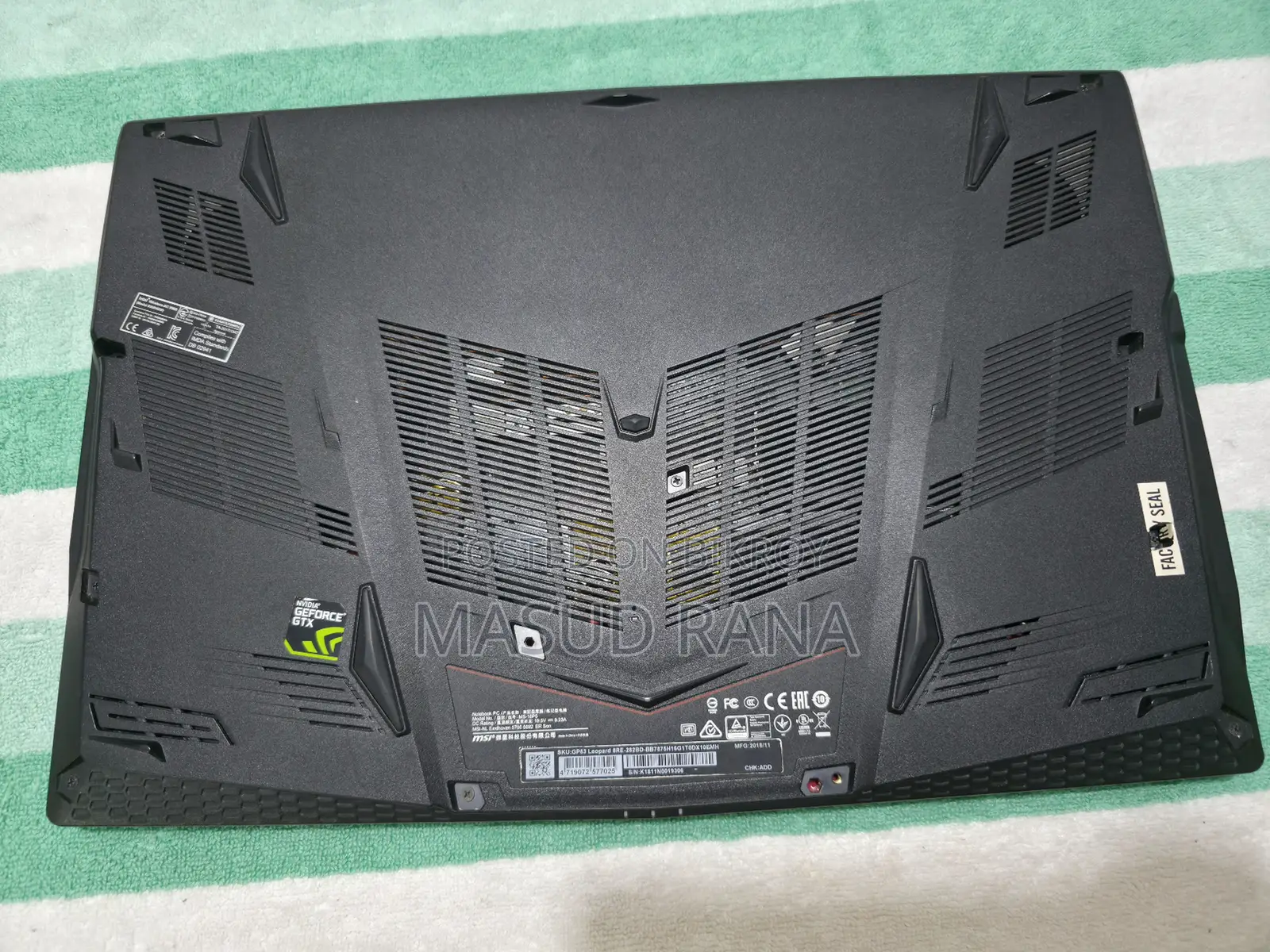 Laptop MSI GP63 Leopard 8RE 32GB Intel Core i7 SSD 750GB