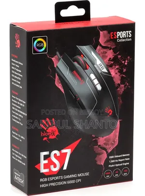 Es7 / RGB Esports Gaming Mouse High Precision 6000 Cpi