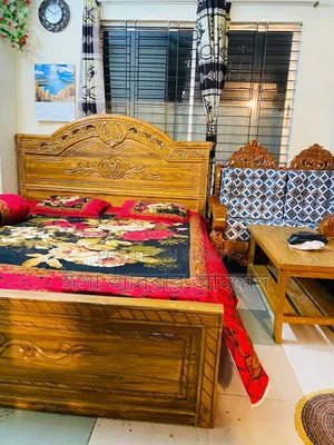 সেগুন কাঠের বক্স খাট