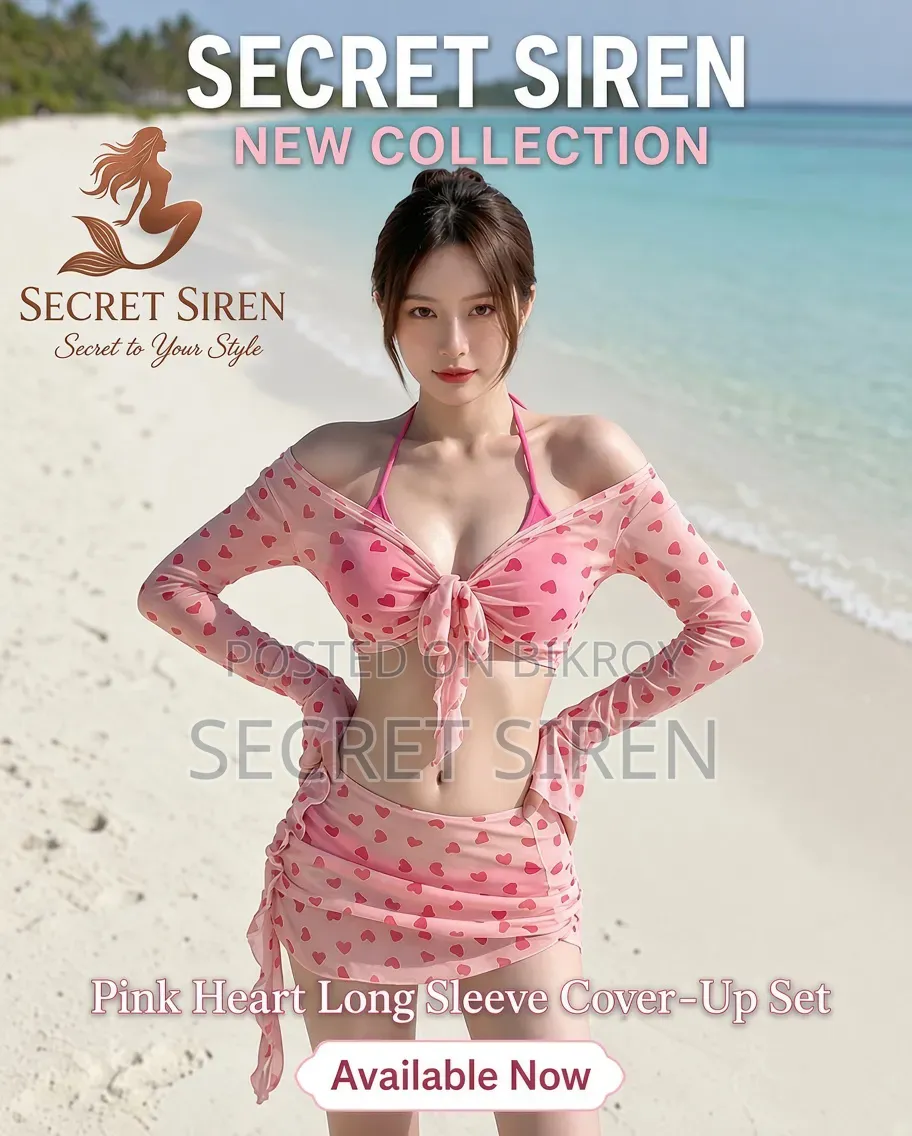 Women’s Floral Halter Neck High Waist Bikini Set With Beach Cover-Up