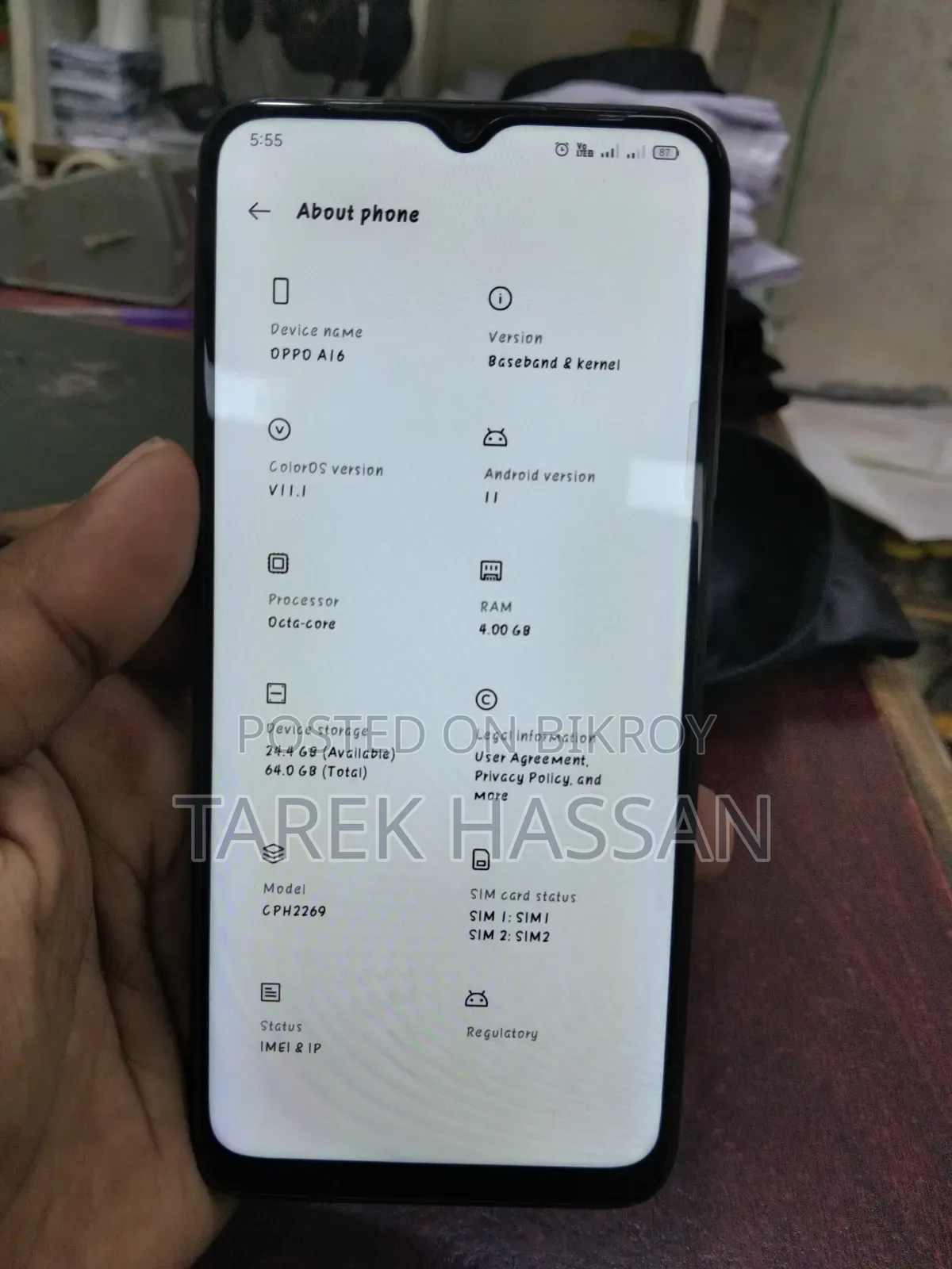 Oppo A16 64 GB Blue