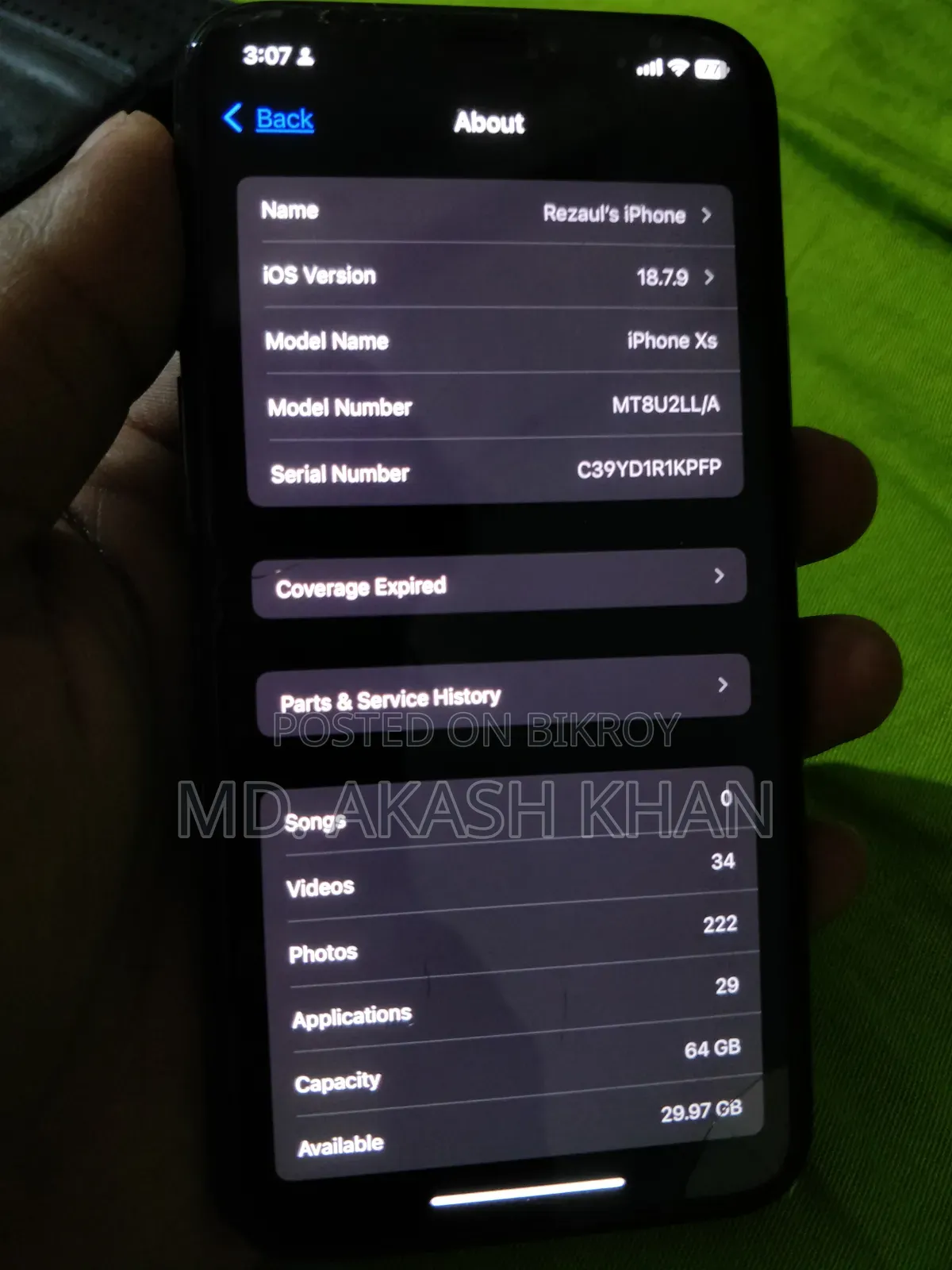 Apple iPhone XS 64 GB Black