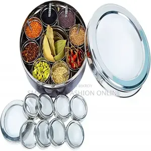 9 in 1 Stainless Steel Multipurpose Spice Box