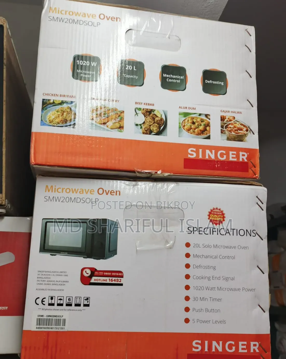 Microwave Oven SMW20MDSOLP Singer 1020w