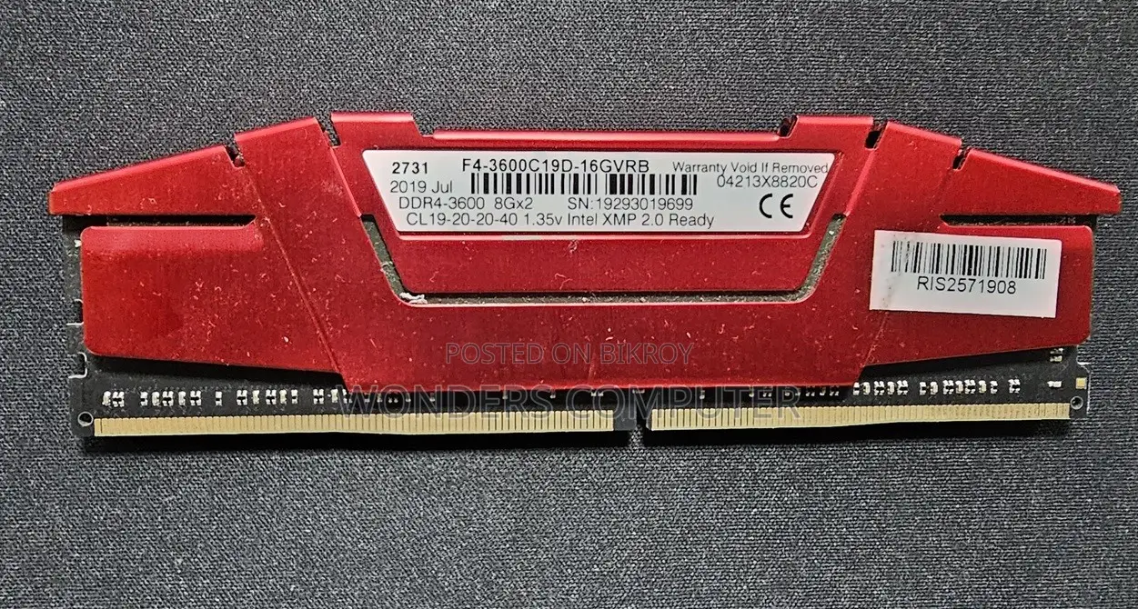G.skill Ripjaws V 8GB DDR4 3600MHz Desktop RAM 1 Year Warranty