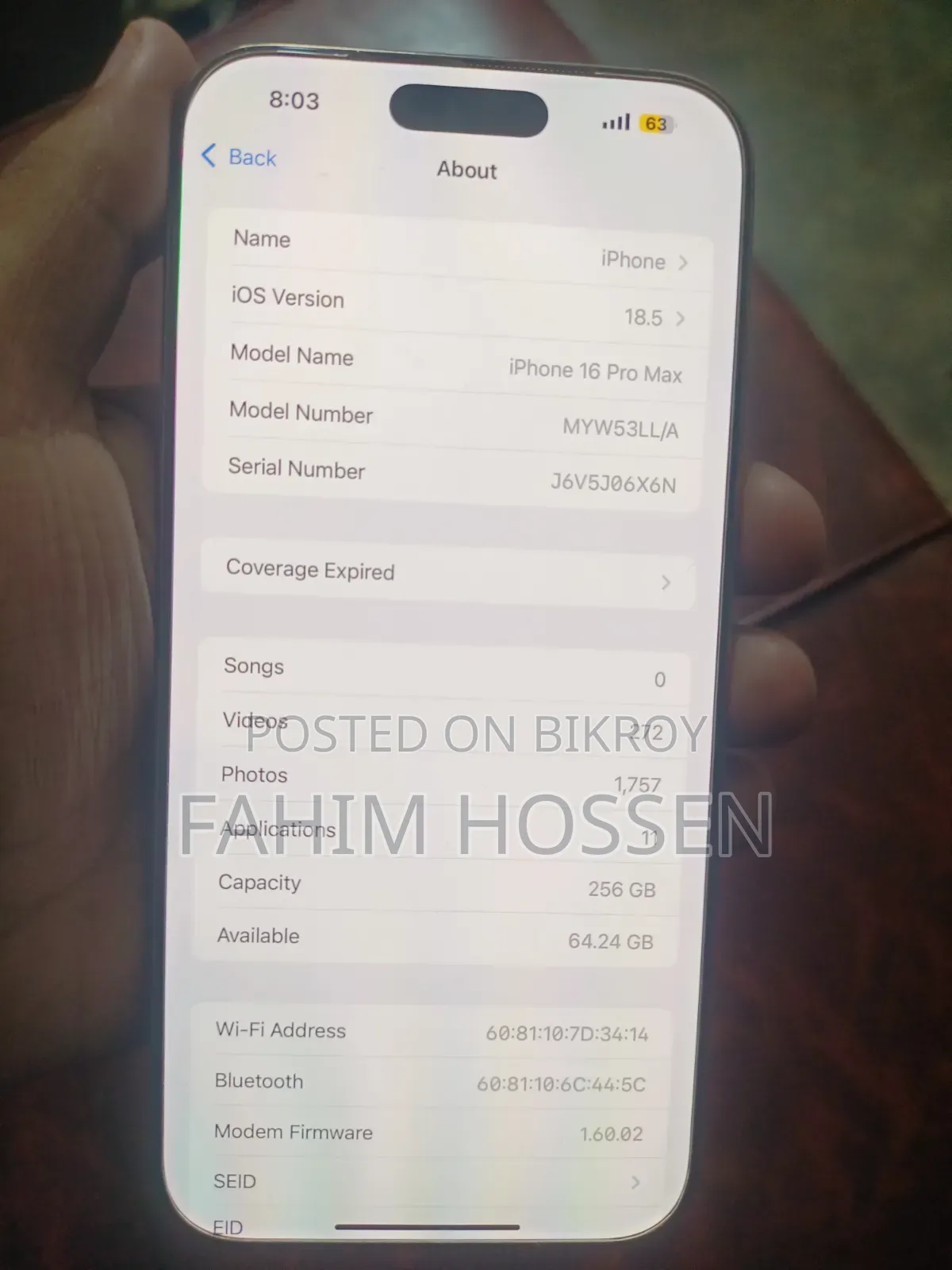 Apple iPhone 16 Pro Max 256 GB White