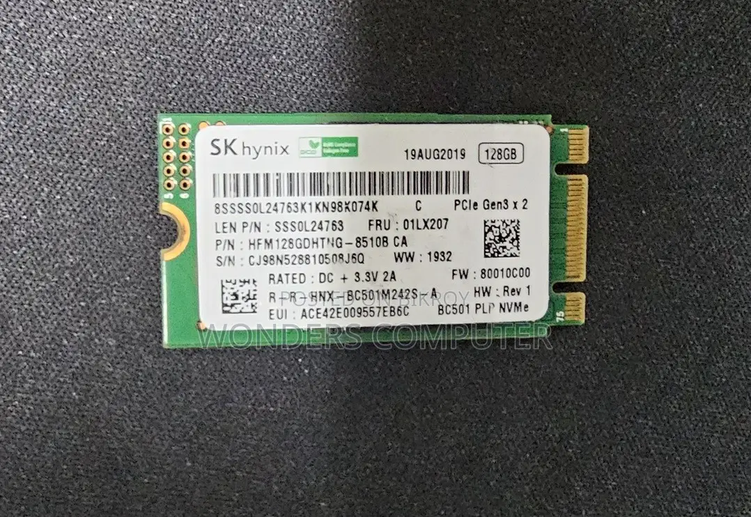SK Hynix 128GB PCIe NVMe M.2 SSD 1 Year Warranty