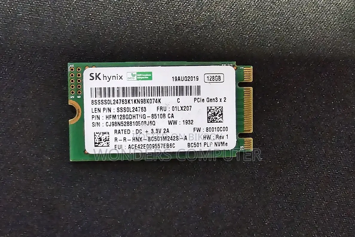 SK Hynix 128GB PCIe NVMe M.2 SSD 1 Year Warranty