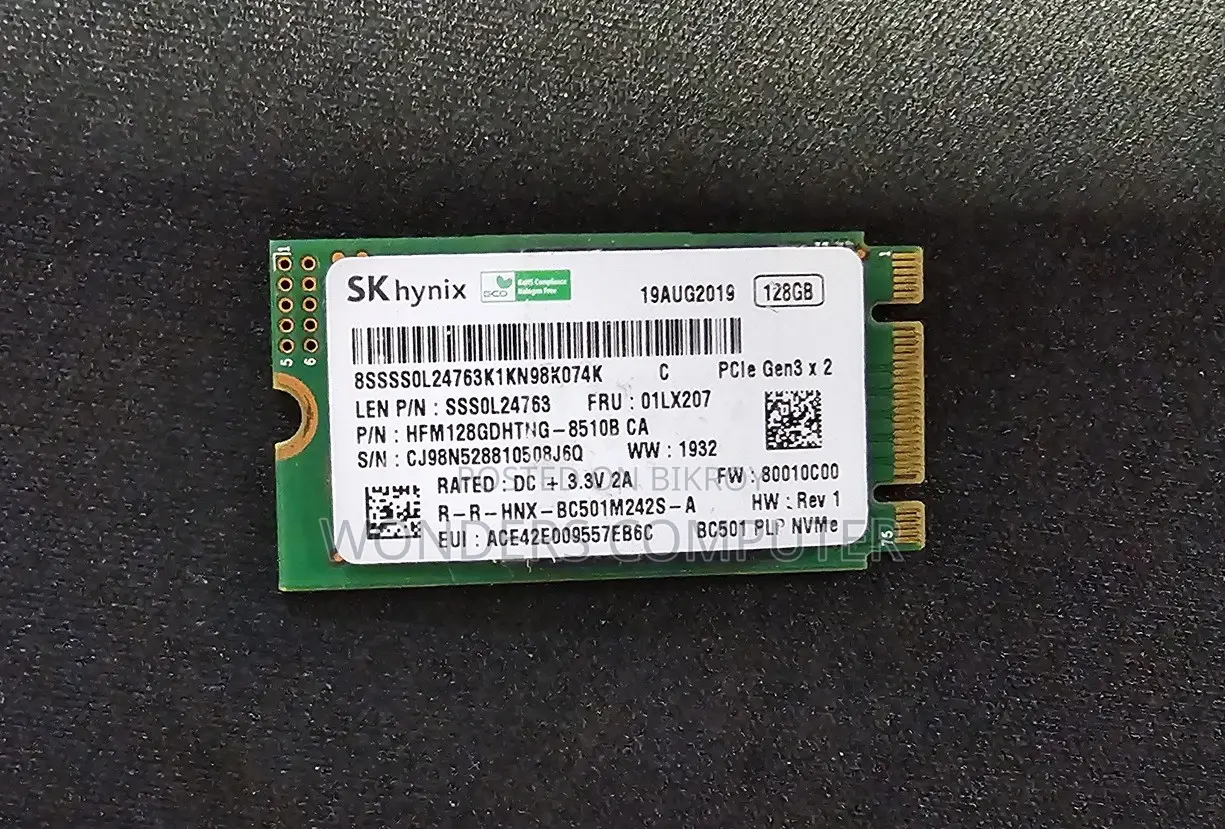 SK Hynix 128GB PCIe NVMe M.2 SSD 1 Year Warranty