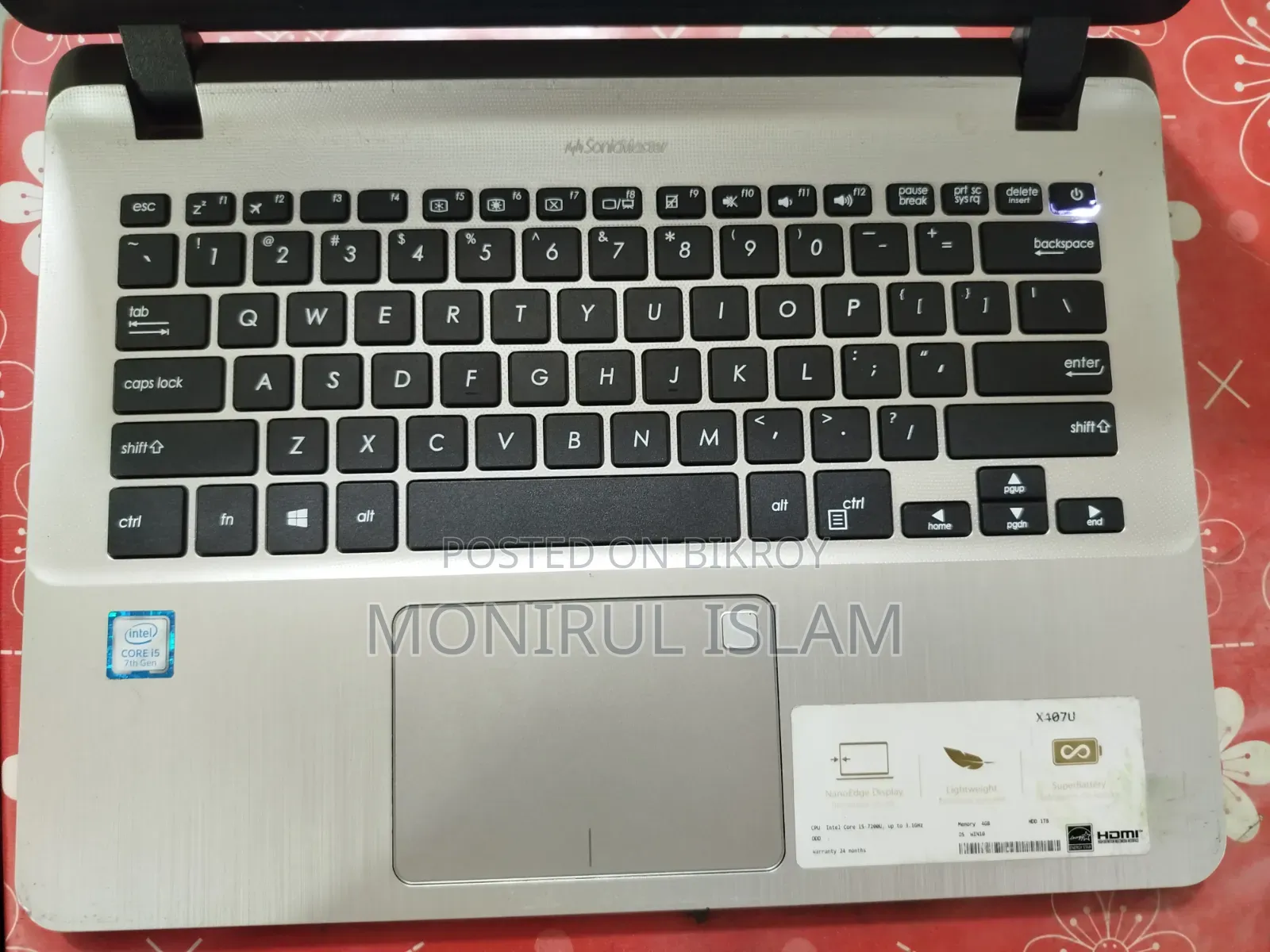 Laptop Asus Vivobook 14 4GB Intel Core i5 SSD 256GB