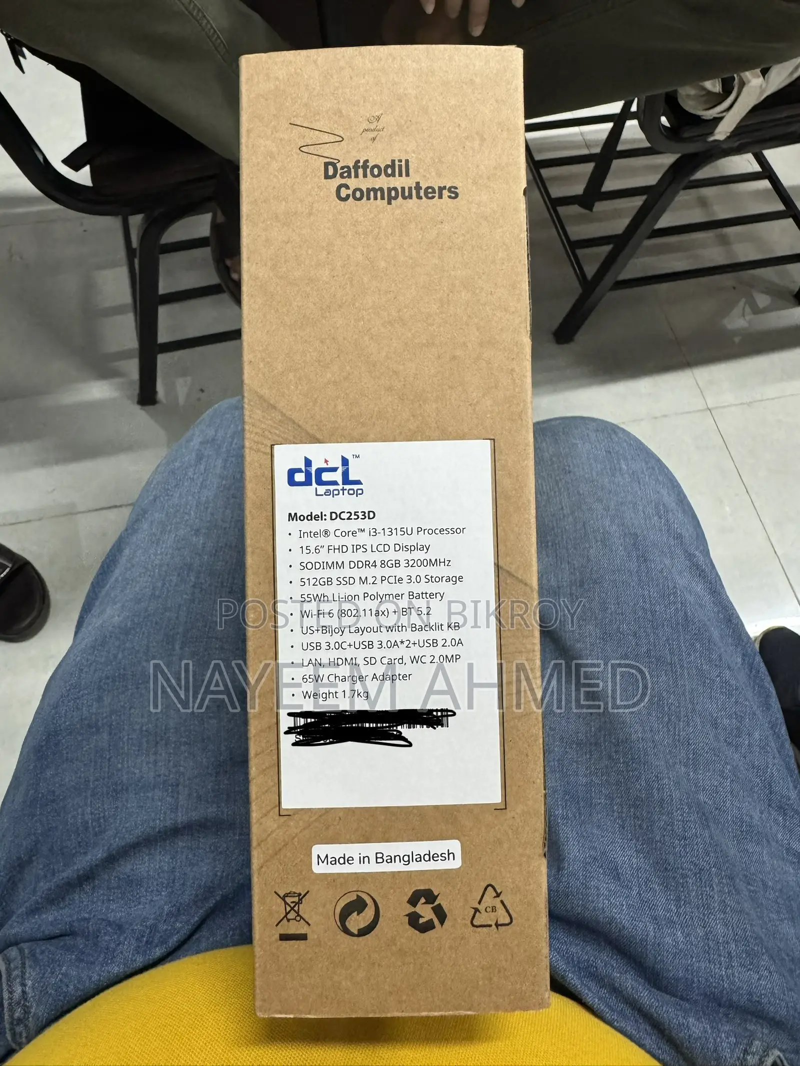 New Laptop 8GB Intel Core i3 SSD 512GB