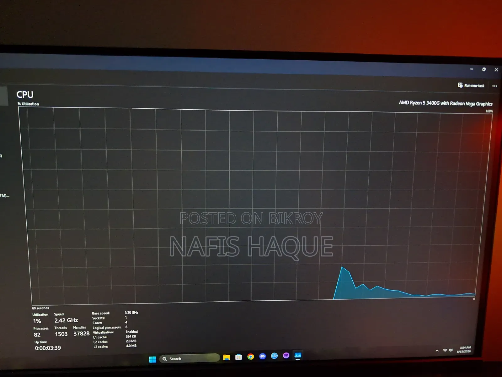 Desktop Computer MSI Model 8GB AMD Ryzen 5 SSD 256GB