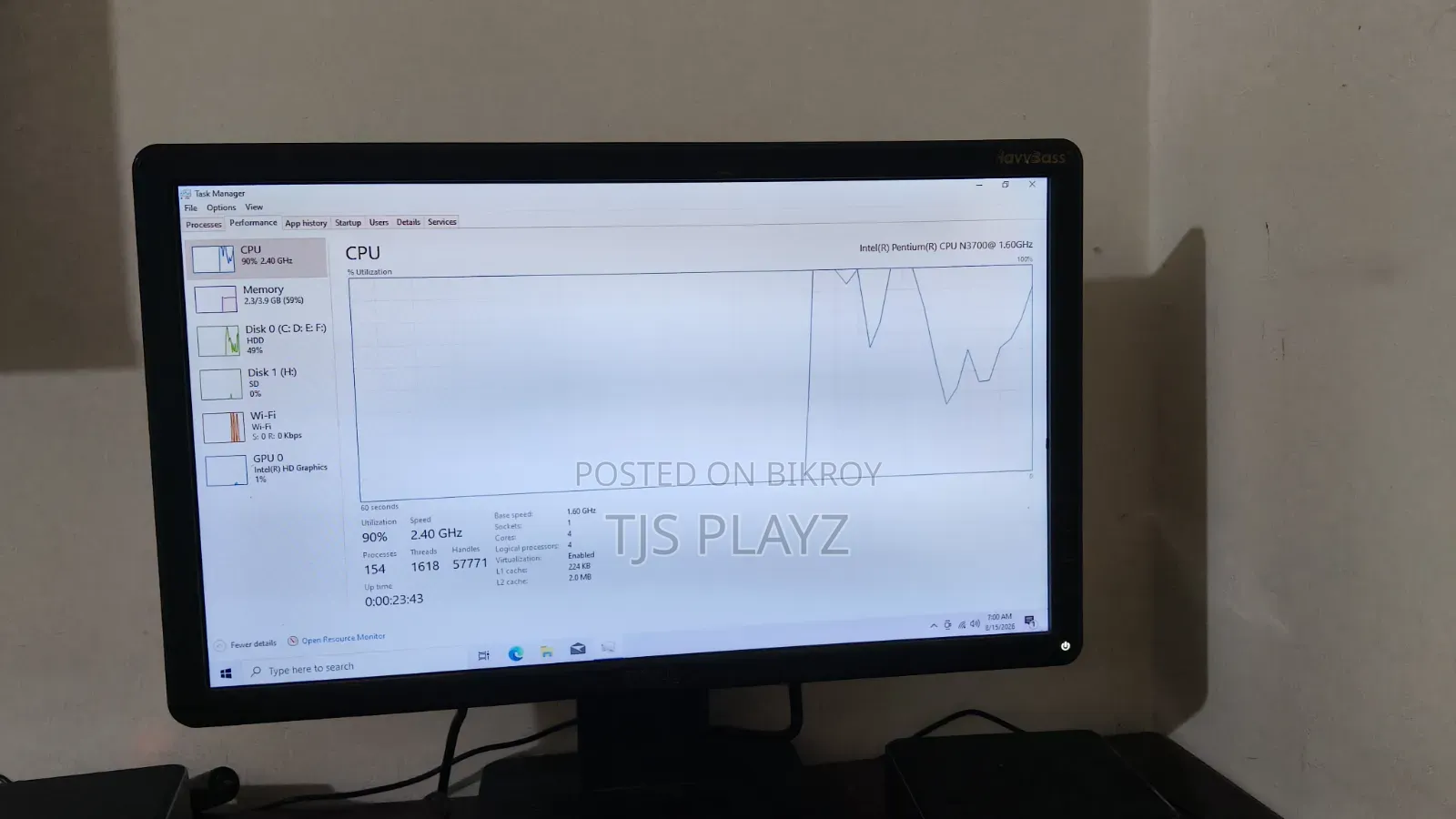 Desktop Computer 4GB Intel HDD 1T