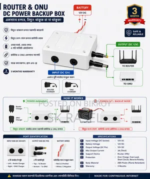 Router & ONU Mini UPS - Internet Stays on Even During Power Cuts!
