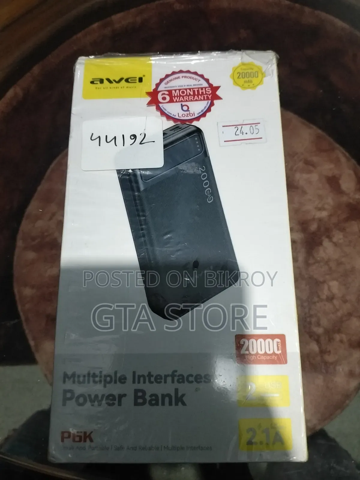 Awei P6k Power Bank 20000mah