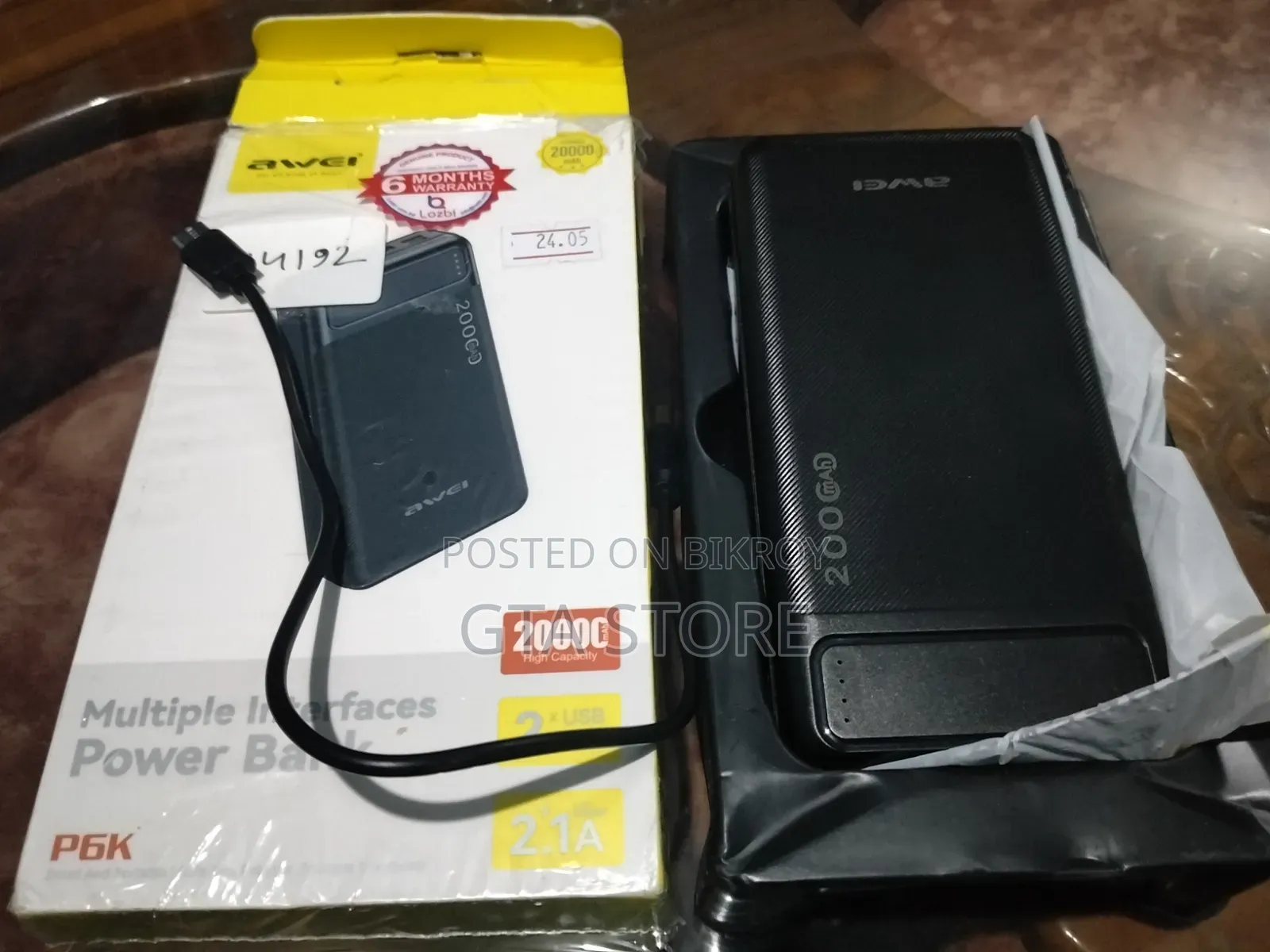 Awei P6k Power Bank 20000mah