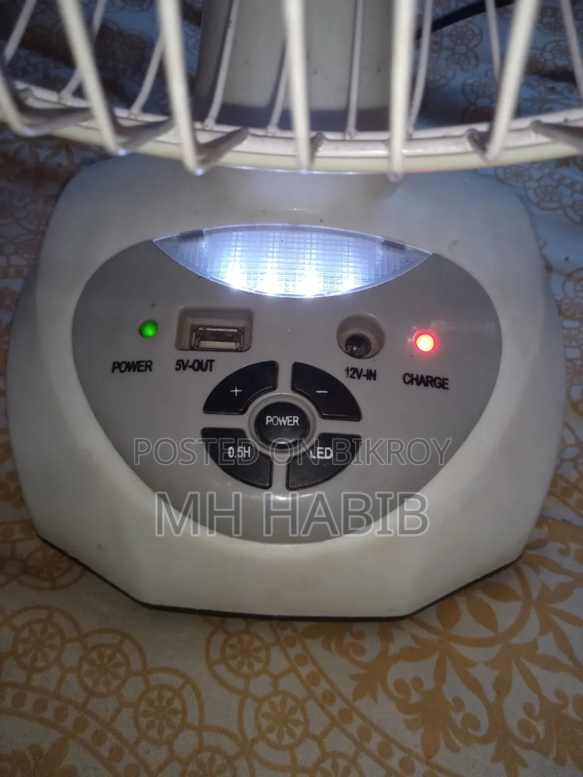 Vision's fresh 5-hour backup charge fan with new battery for sale