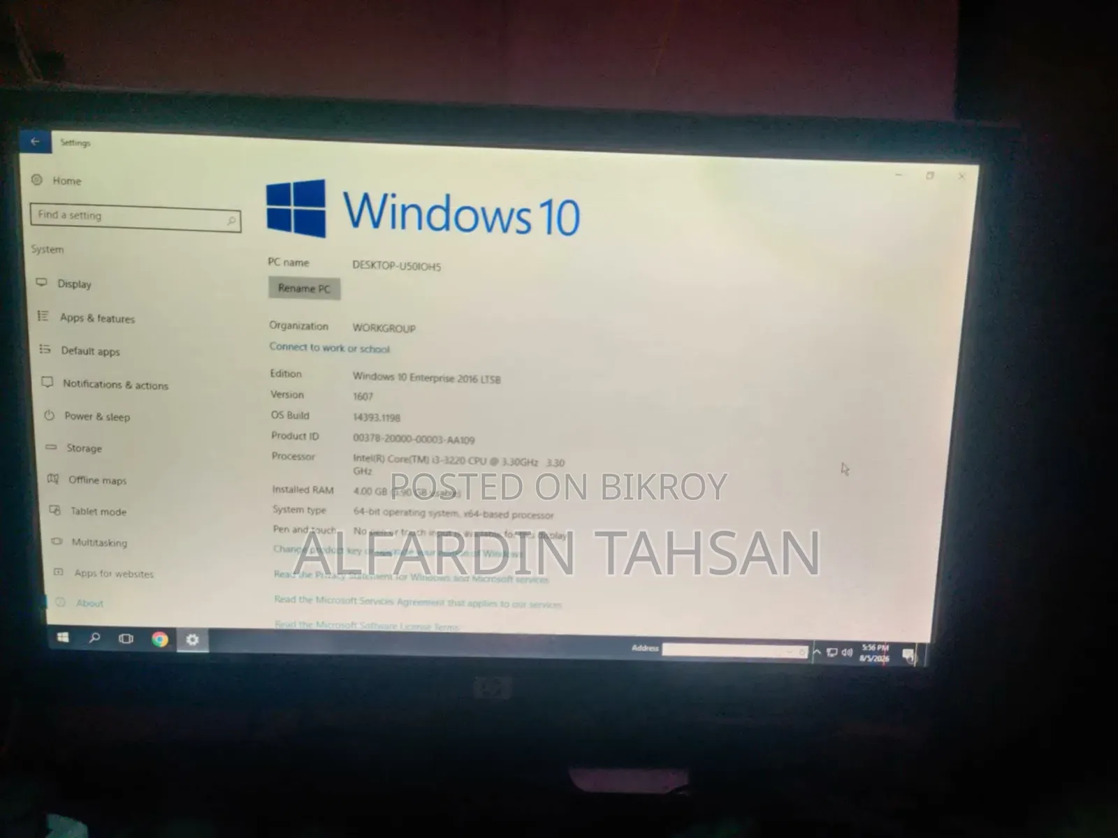 Desktop Computer Gigabyte 4GB Intel Core i3 HDD 512GB