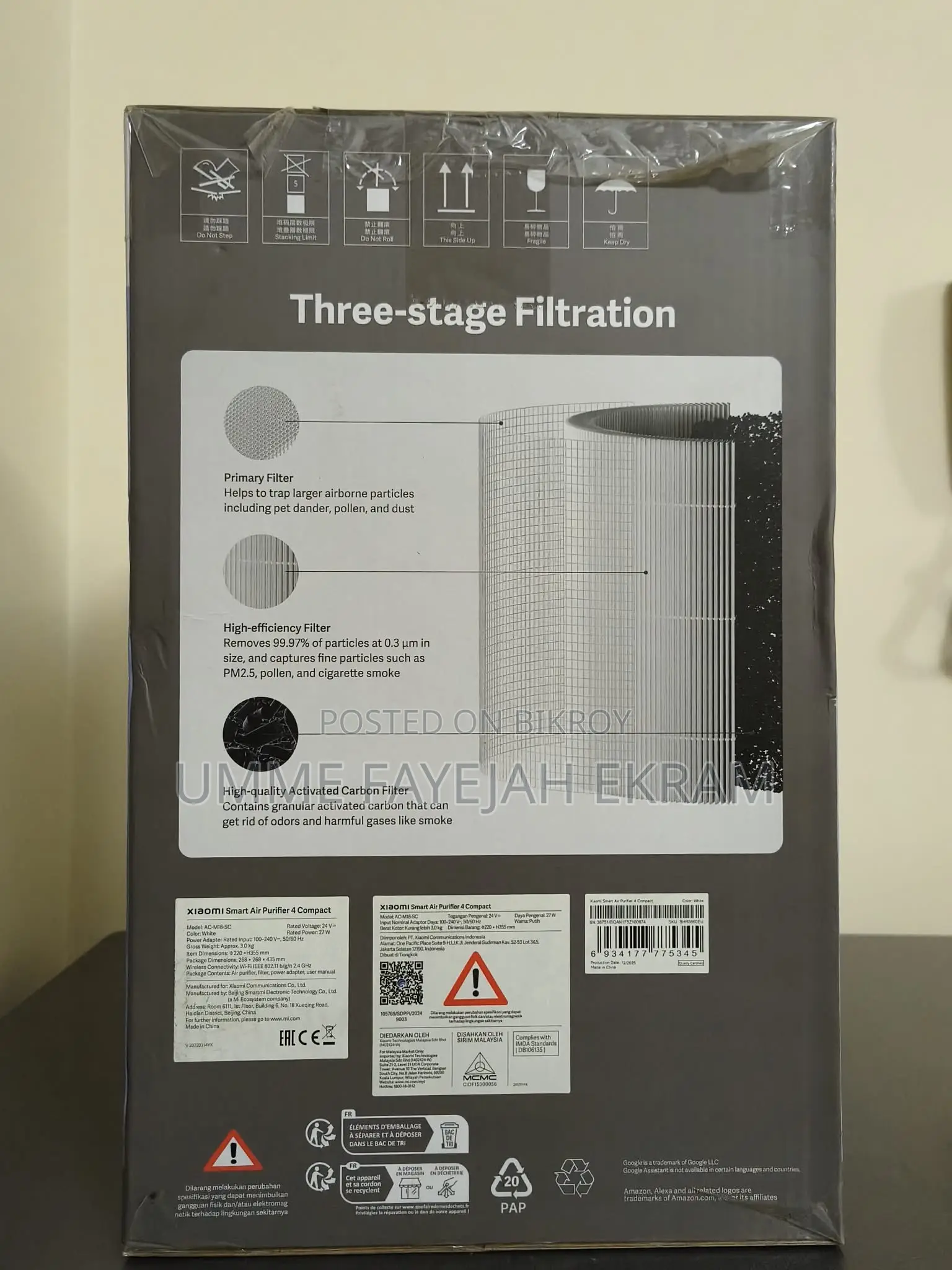 Xiaomi Smart Air Purifier 4 Compact – Brand New Sealed