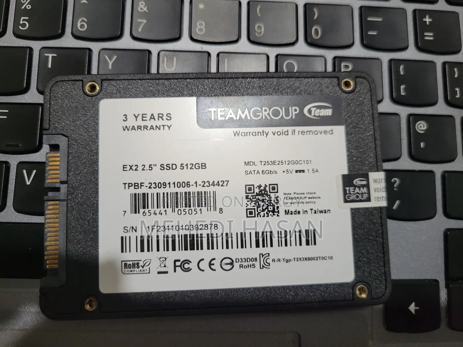 Teamgroup EX2 512GB 2.5 Inch SATA SSD
