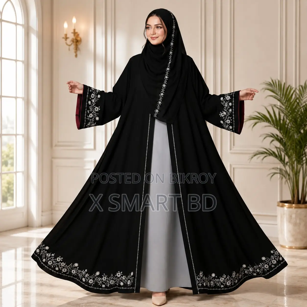 Premium Two-Piece Embroidered Koti Set