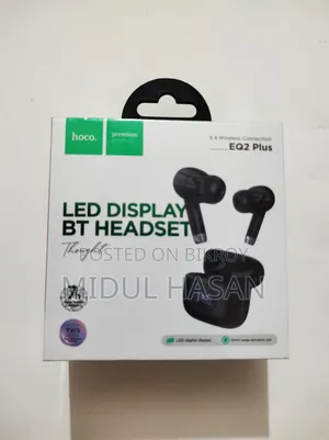 Hoco EQ2 Plus TWS Bluetooth Earbuds – LED Display