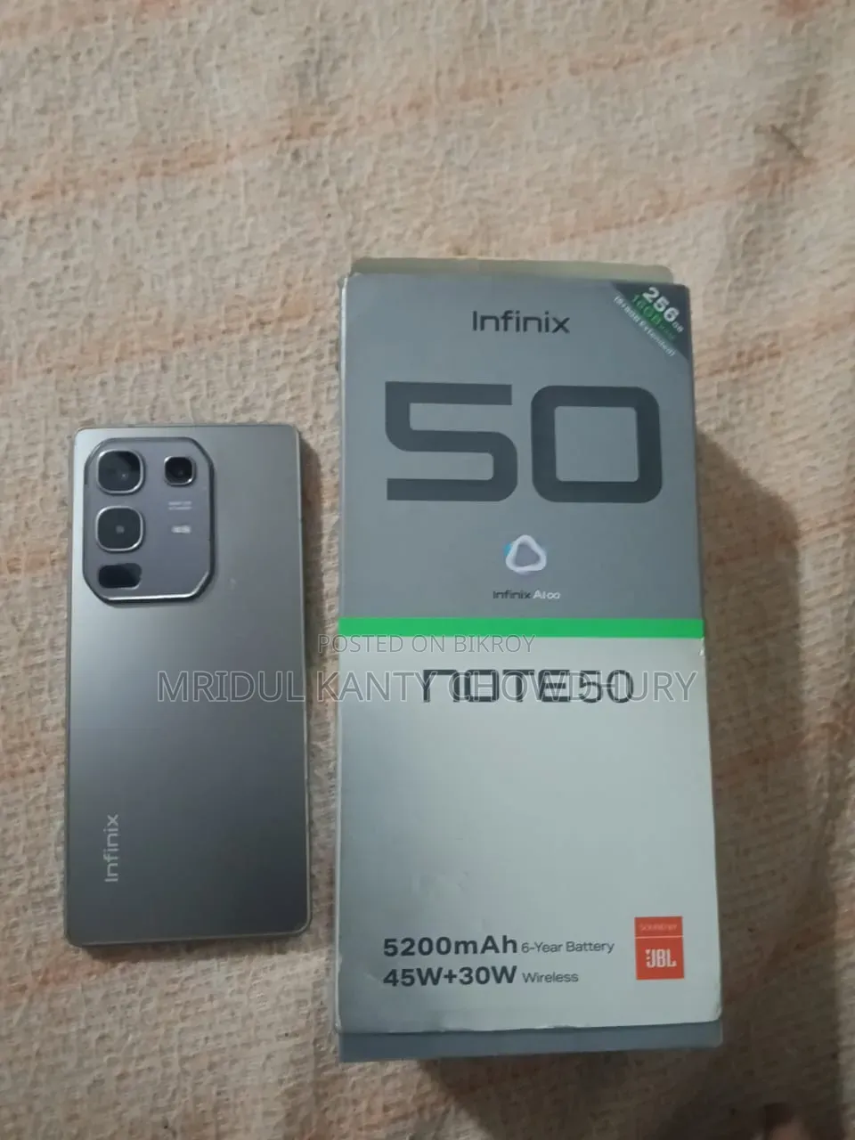 ইনফিনিক্স নোট ৫০ ৪জি ২৫৬ জিবি গ্রে