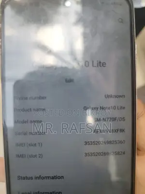 Samsung Galaxy Note 10 Lite 128 GB Red