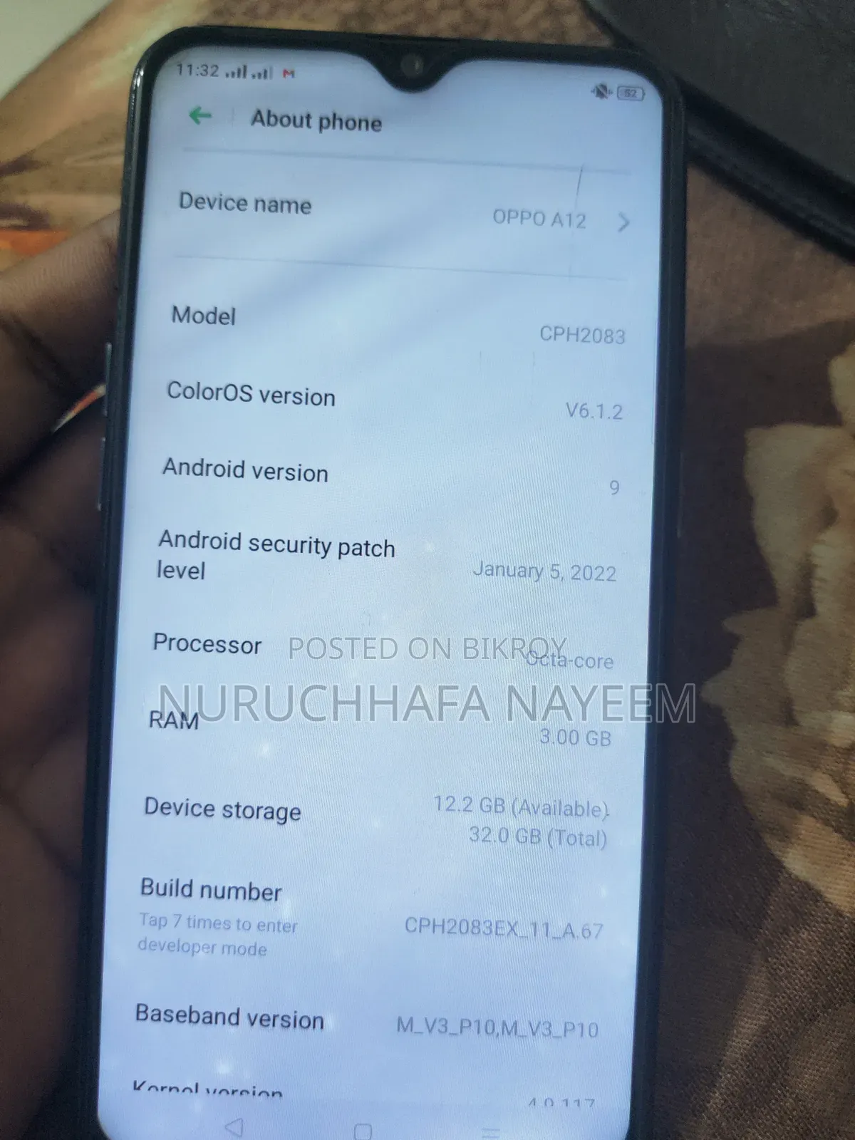 Oppo A12 32 GB Blue