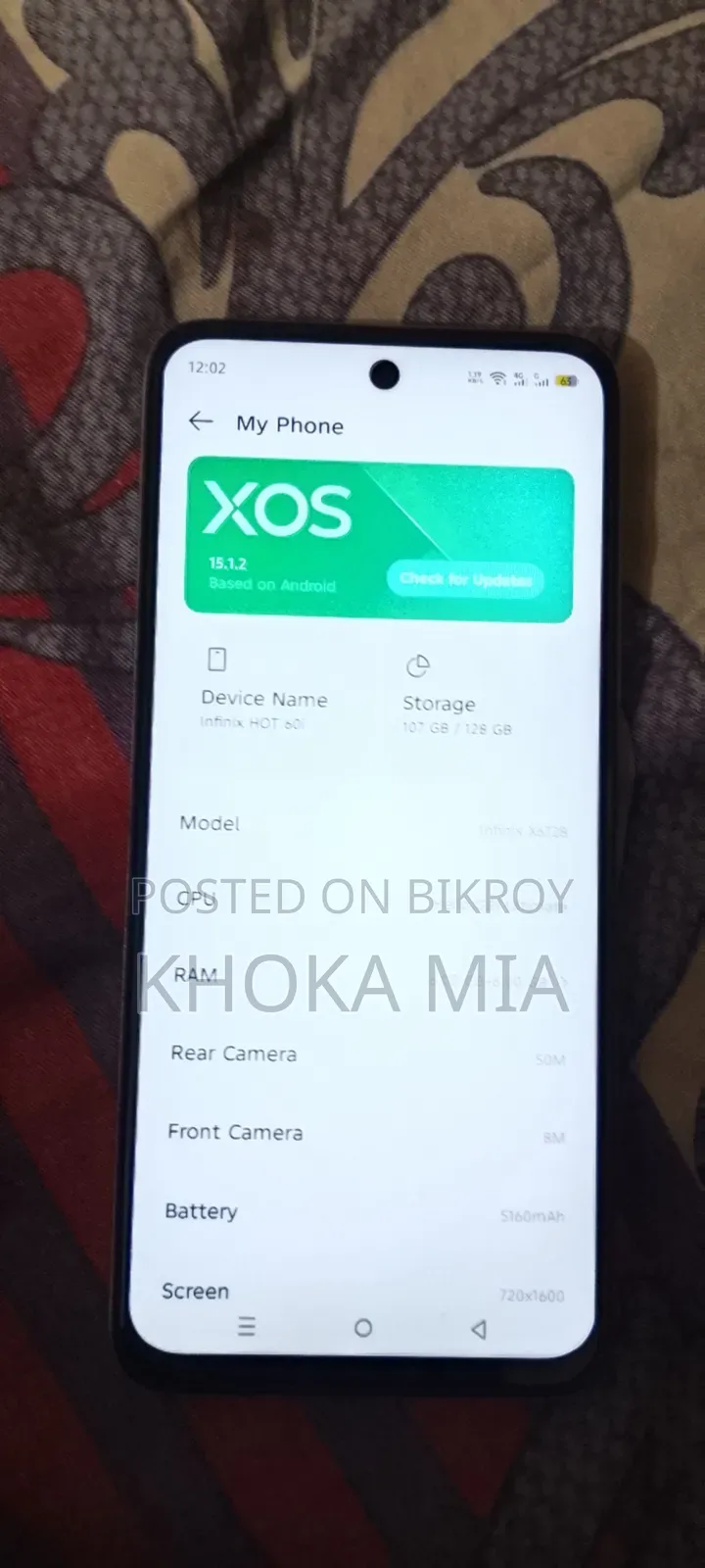 Infinix Hot 60 128 GB White