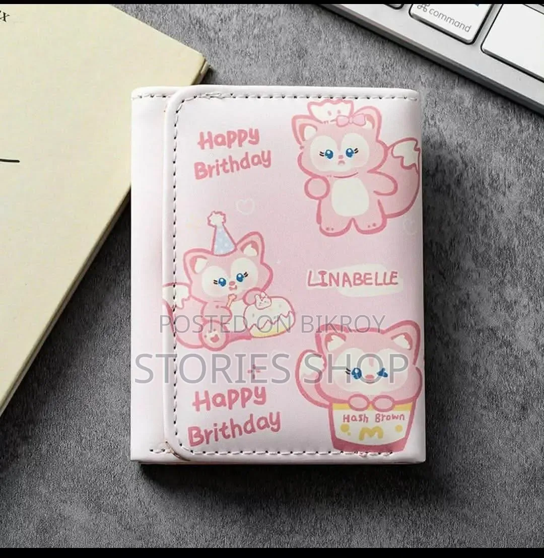 3Pis Cute Mini Wallet for Girls | Cute Kuromi Card - PU Leather