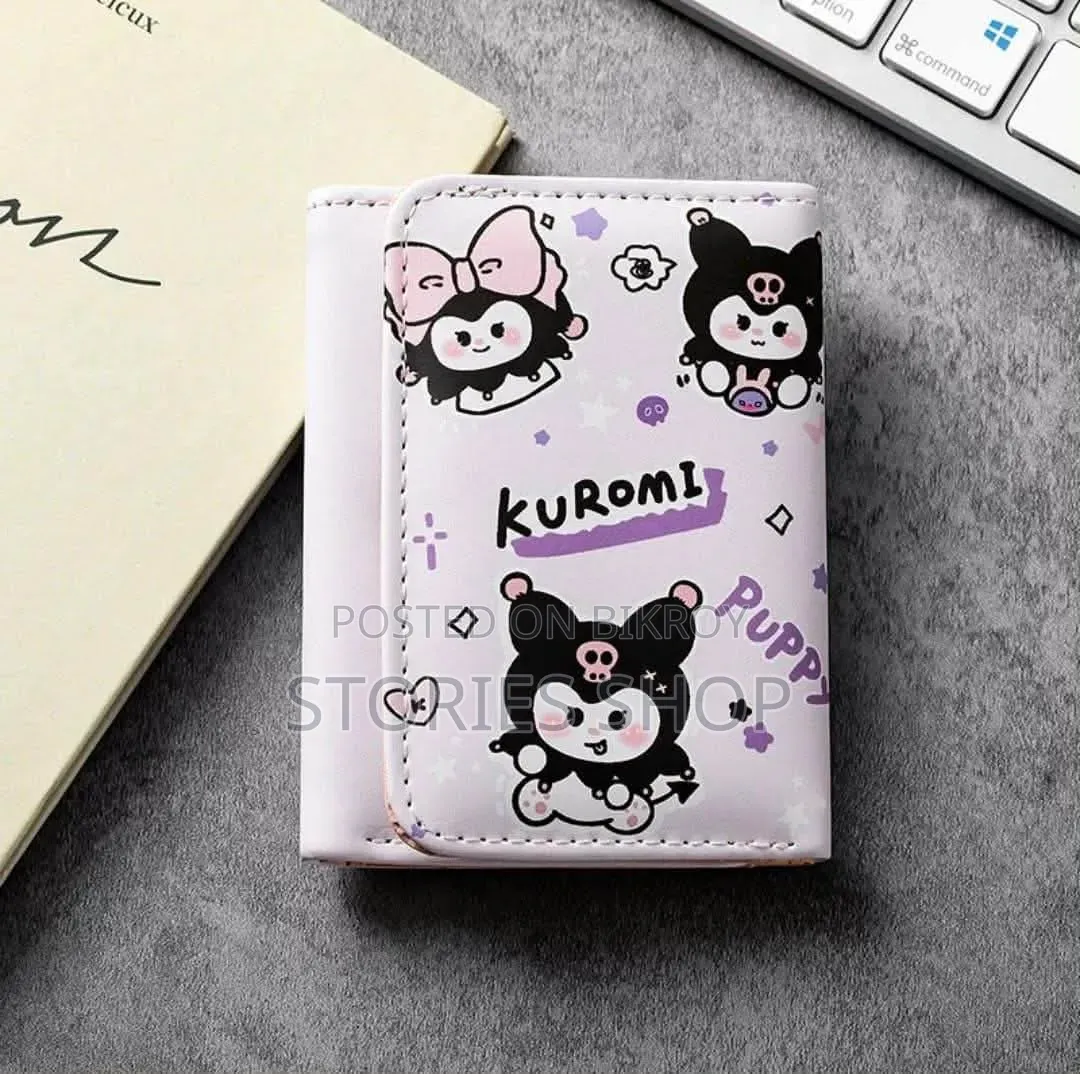 3Pis Cute Mini Wallet for Girls | Cute Kuromi Card - PU Leather
