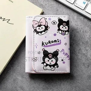 3Pis Cute Mini Wallet for Girls | Cute Kuromi Card - PU Leather
