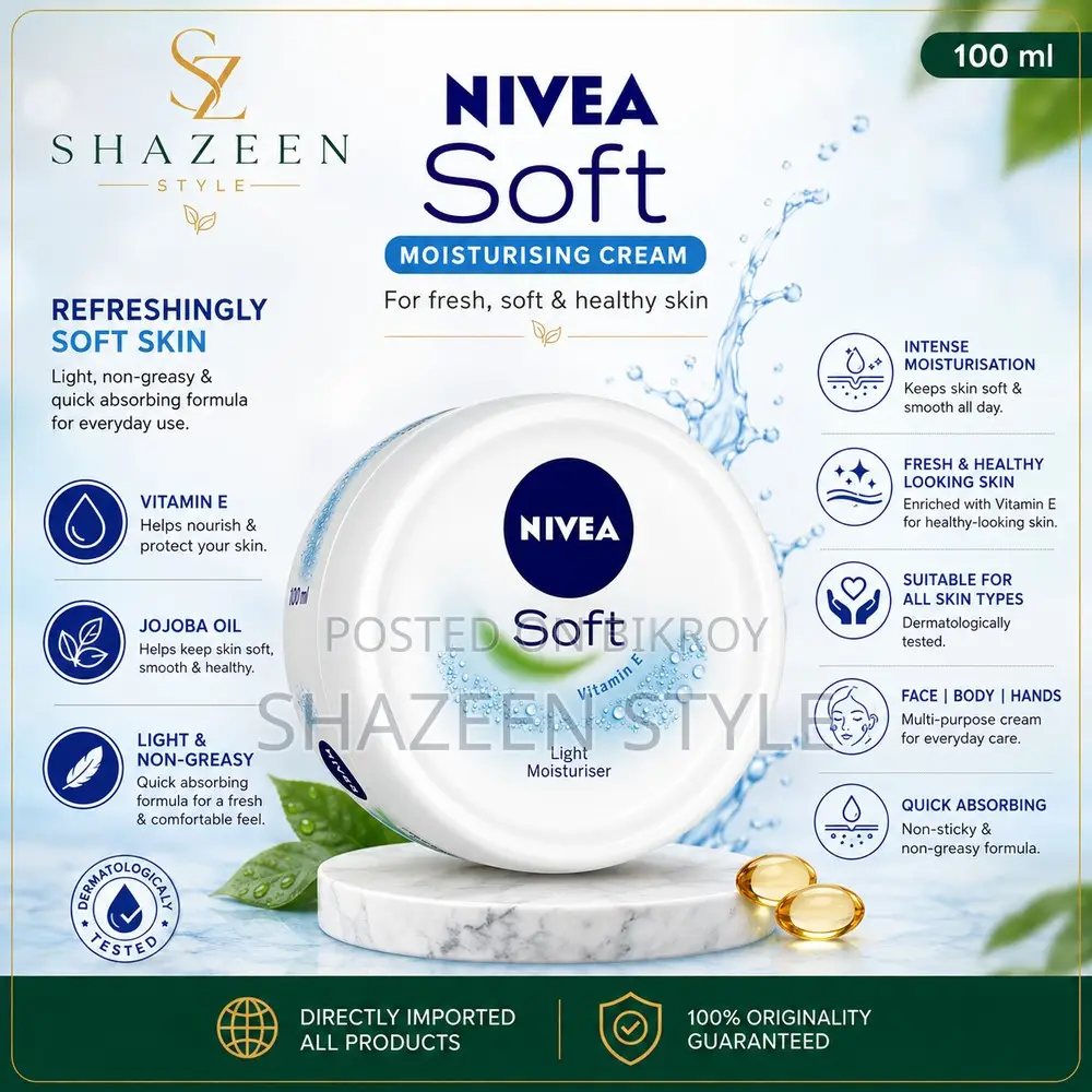 Nivea Soft Jar Moisturising Cream – 100ml