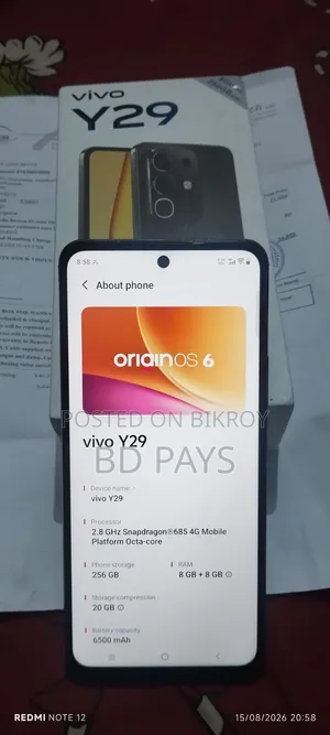 Vivo Y29 4G 256 GB Gray