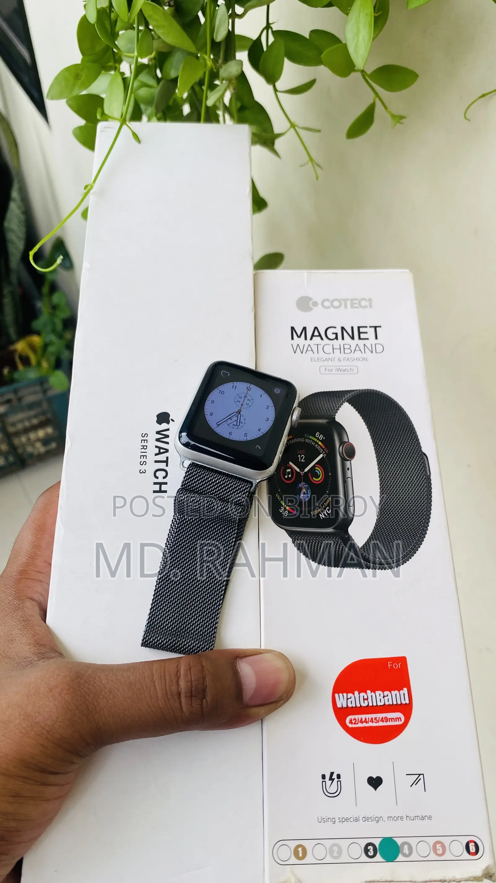 Apple Watch Series 3 (42mm Silver) Aluminum With White Sport Band GPS