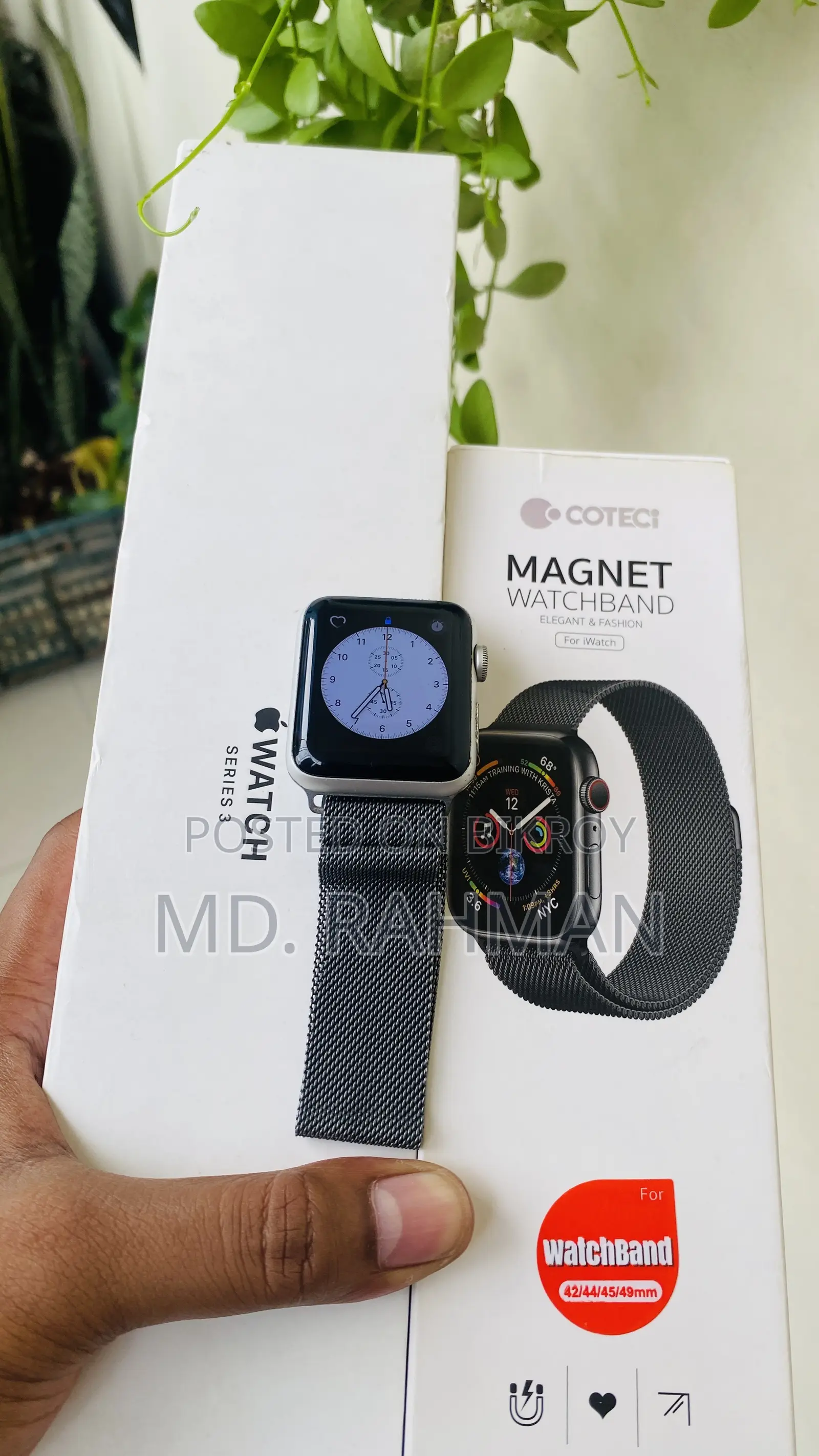 Apple Watch Series 3 (42mm Silver) Aluminum With White Sport Band GPS