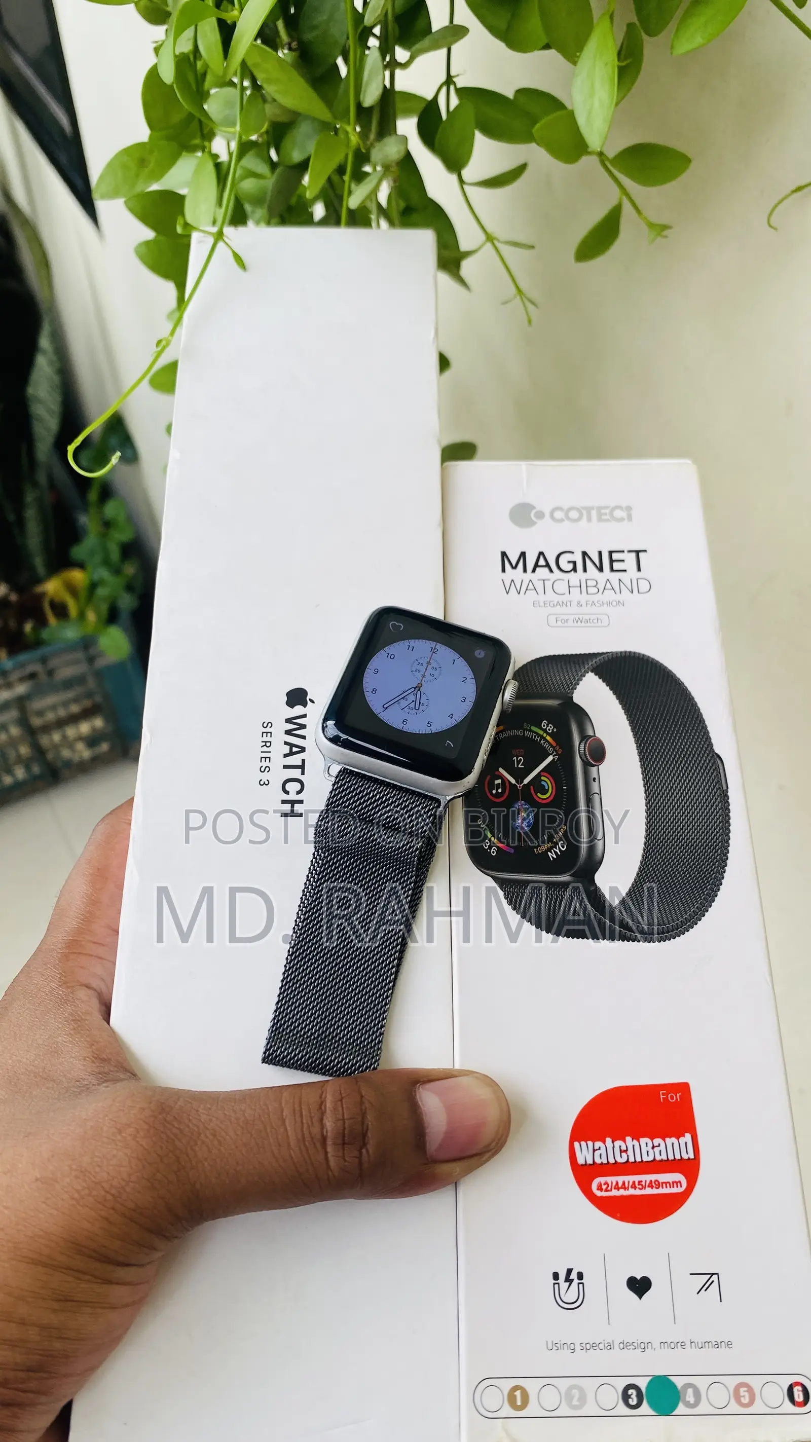 Apple Watch Series 3 (42mm Silver) Aluminum With White Sport Band GPS