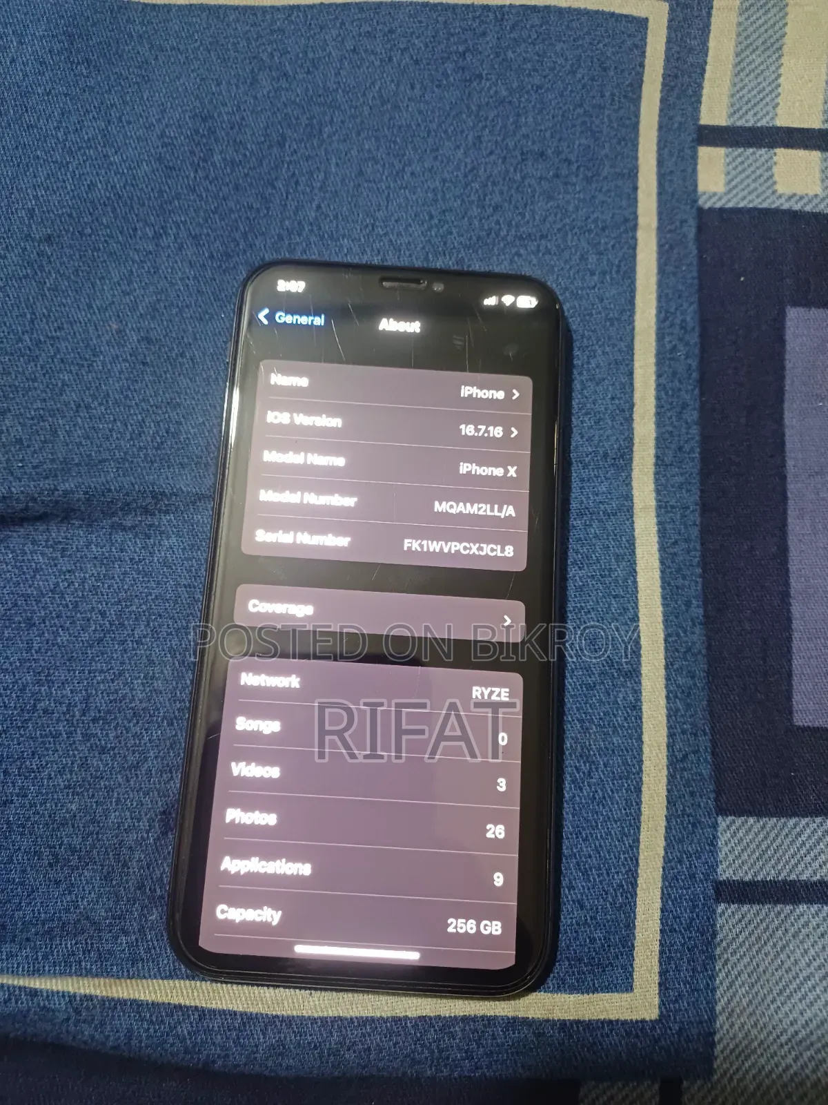 Apple iPhone X 256 GB Black