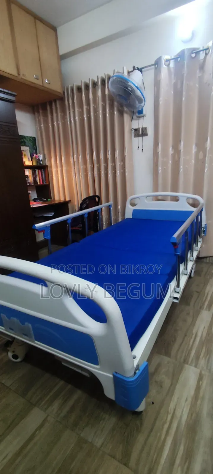 3 Function Manual Hospital Patient Bed With Mattress | Medical Bed