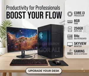 Desktop Computer Gigabyte 8GB Intel Core i3 SSD 256GB