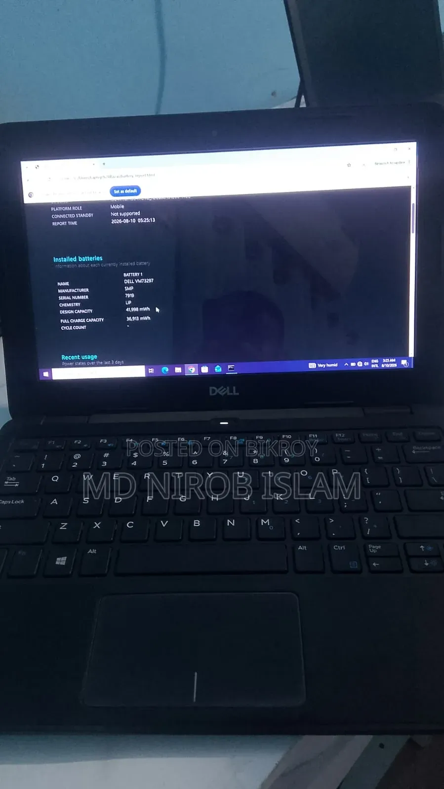 Laptop Dell 8GB SSD 128GB