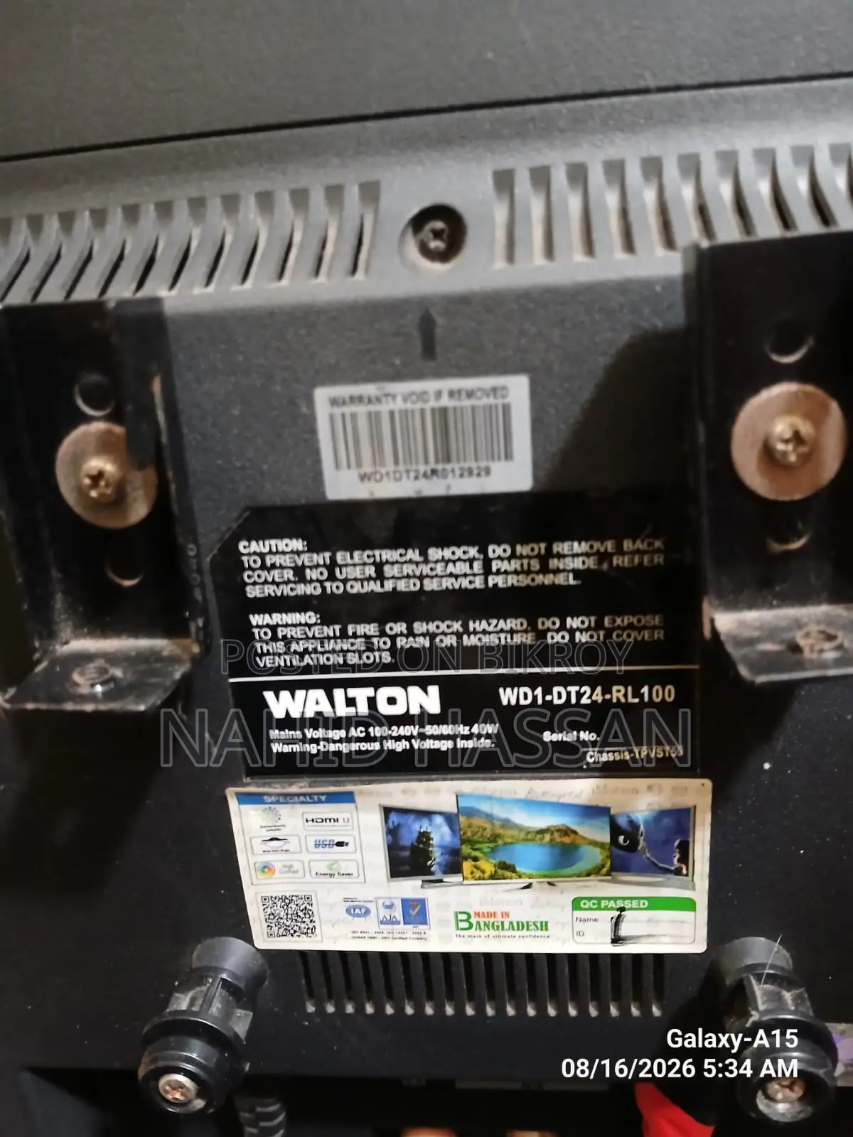 Walton 24" HD LED TV – Excellent Condition (Can Use as PC Monitor)