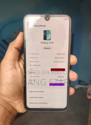 নতুন Samsung Galaxy A16 ১২৮ জিবি কালো